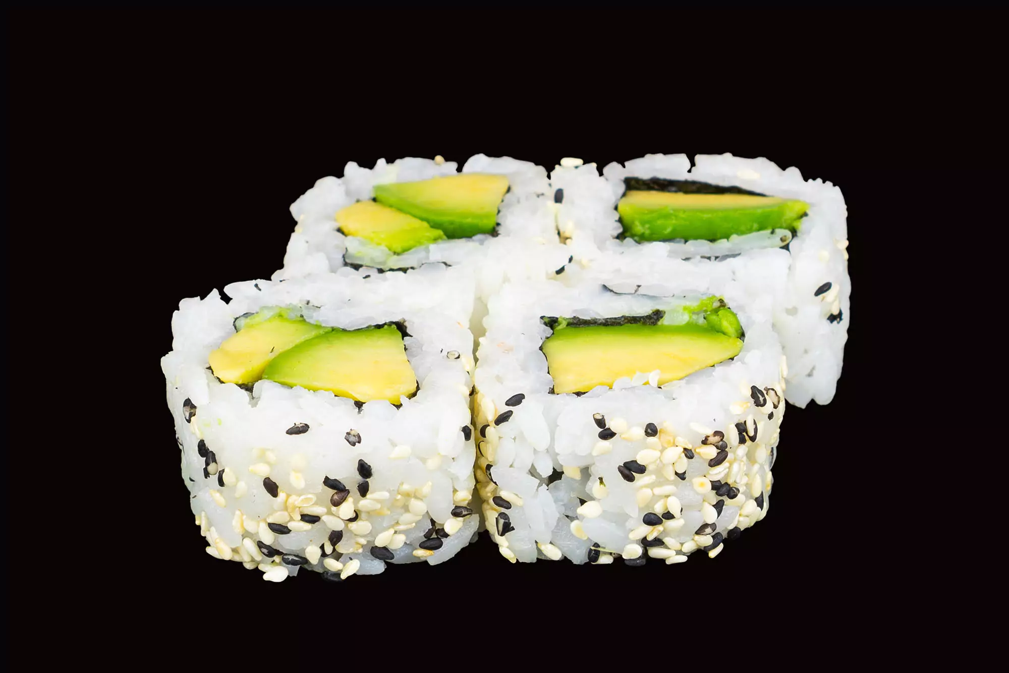 URAMAKI MIT ROHEM FISCH VEGETARISCHE MAKI